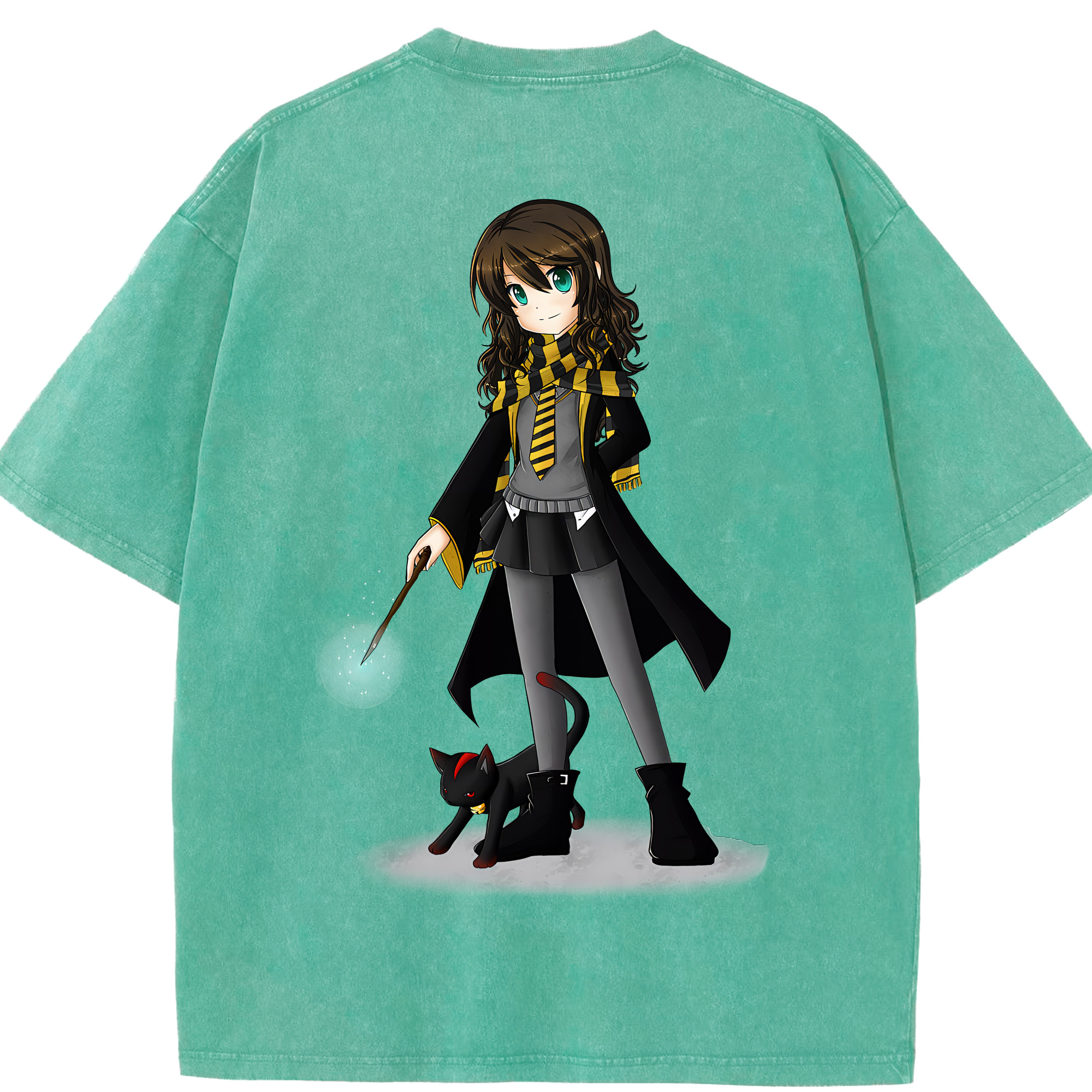 （画像用） Harry Potter ハリー・ポッターシリーズ 綿100% ヴィンテージ風 半袖Tシャツ（背面プリント）